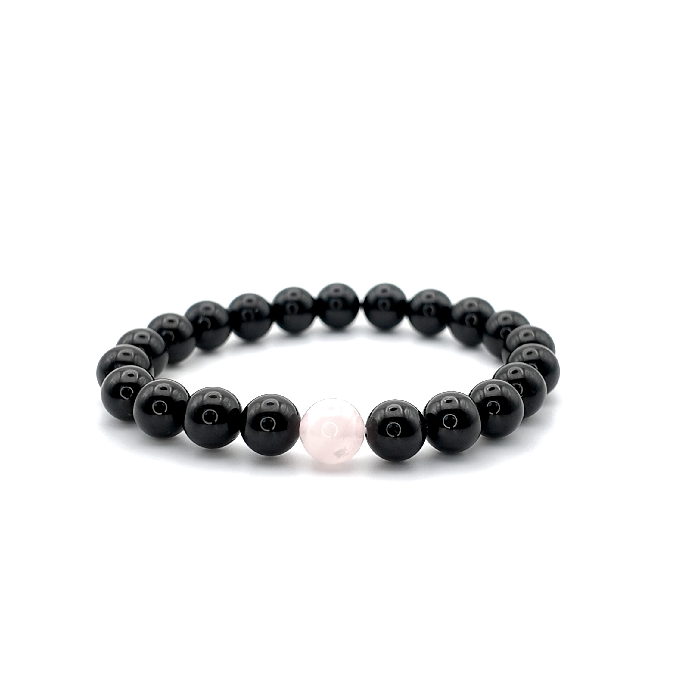 Bracelets Connectés Tourmaline Noire - Quartz Rose – Image 2