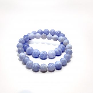 Bracelet Calcédoine Bleue