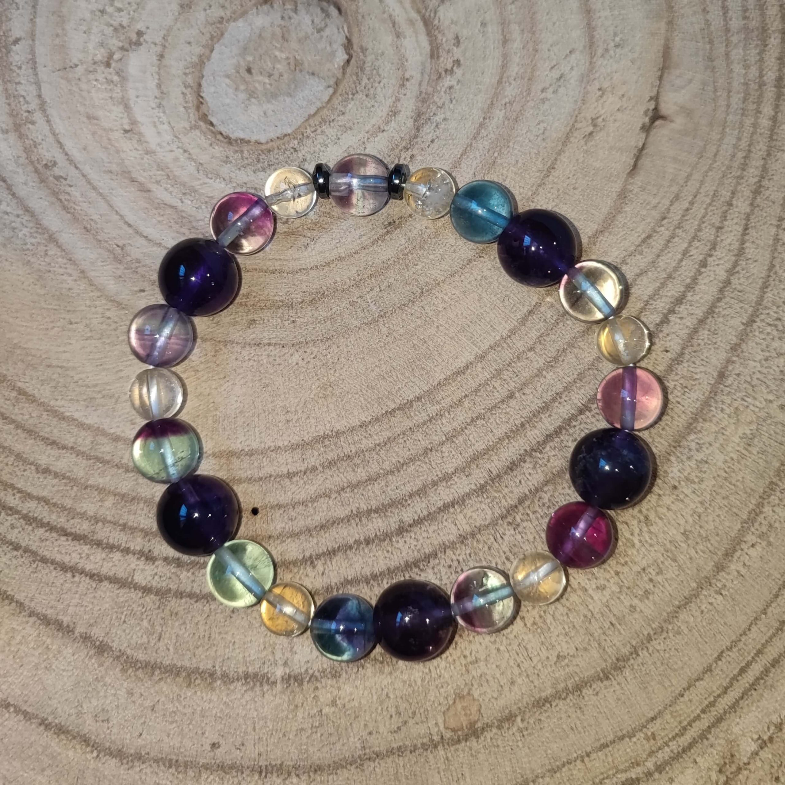 Bracelet Licorne Arc-en-ciel Pour Filles - Perles Colorées Et Pendentif Licorne - Taille Réglable 5 à 9 Pouces - Cadeau Anniversaire, Fête