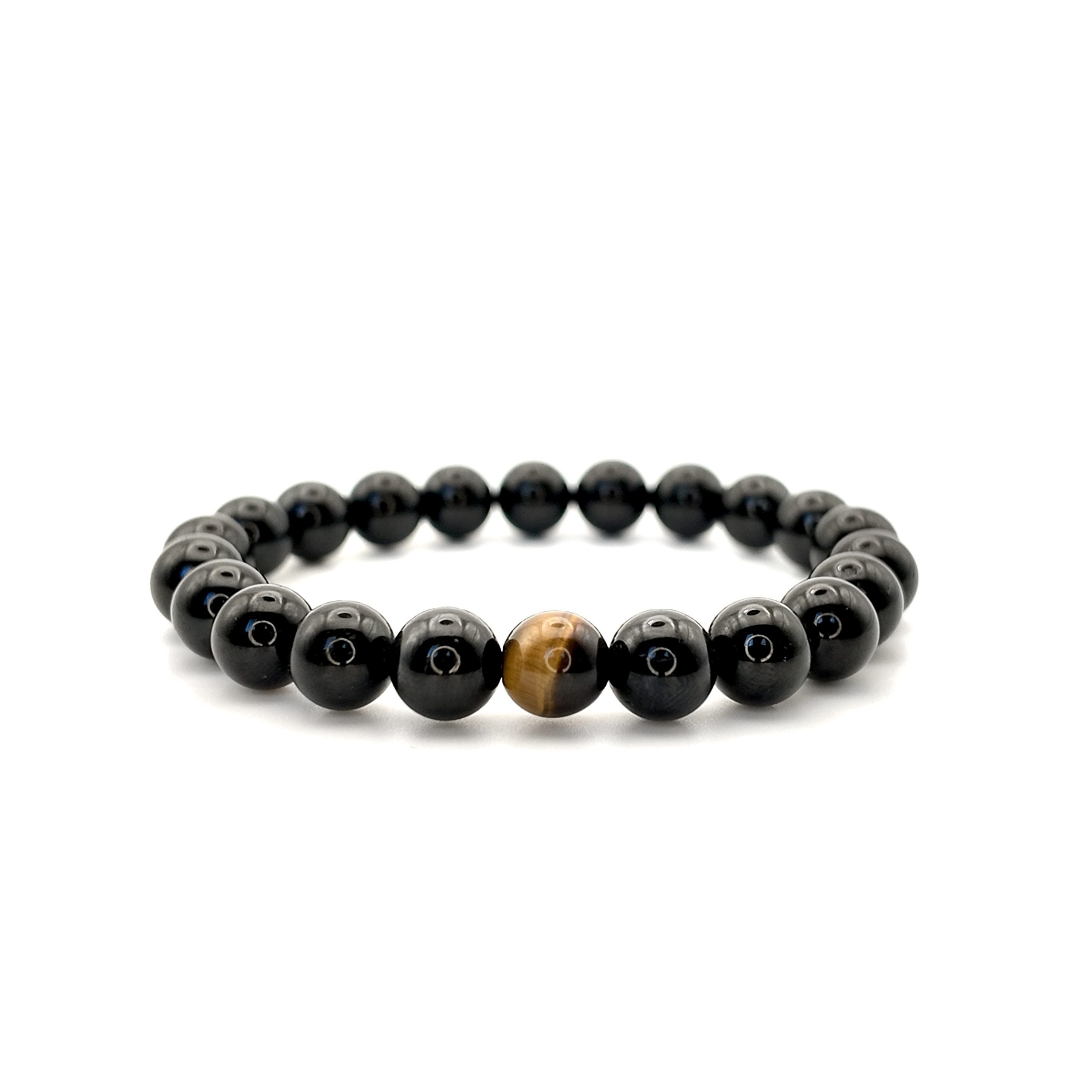 bracelet connecté Tourmaline Noire (Oeil du Tigre)